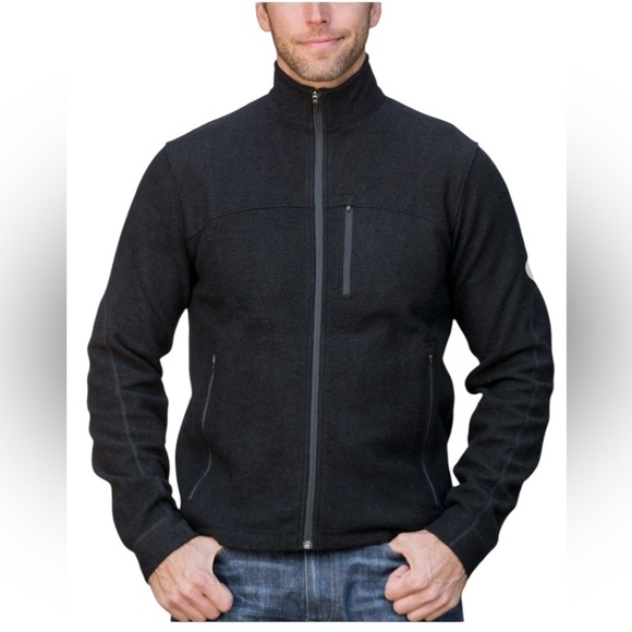 Ibex Scout Jura Merino Wool Full Front Zip Base Layer Zip Pockets Jacket SZ L - Picture 3 of 13